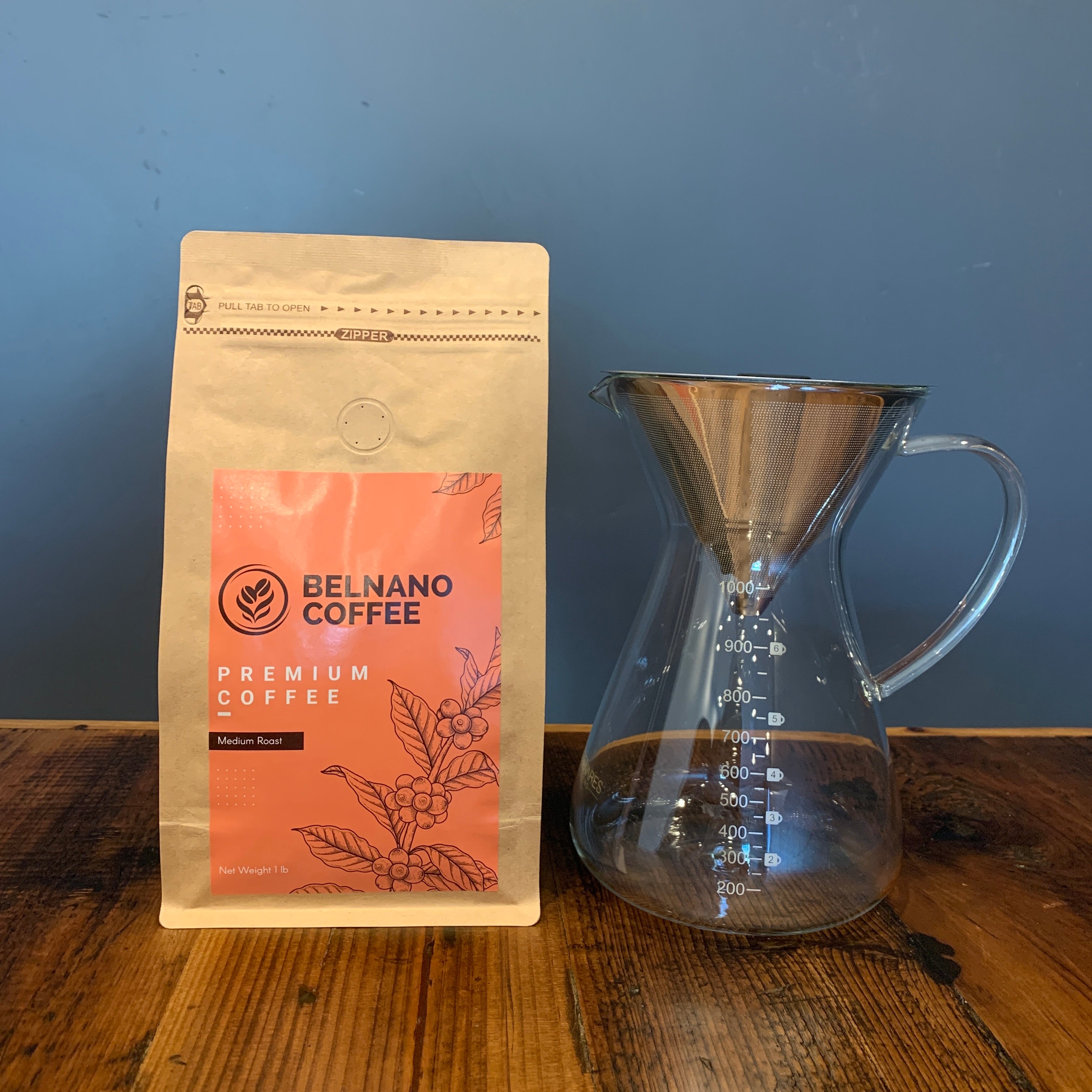Brew Bundle Complete Coffee Bundle with Pour-Over Maker and Steel Coffee Filter